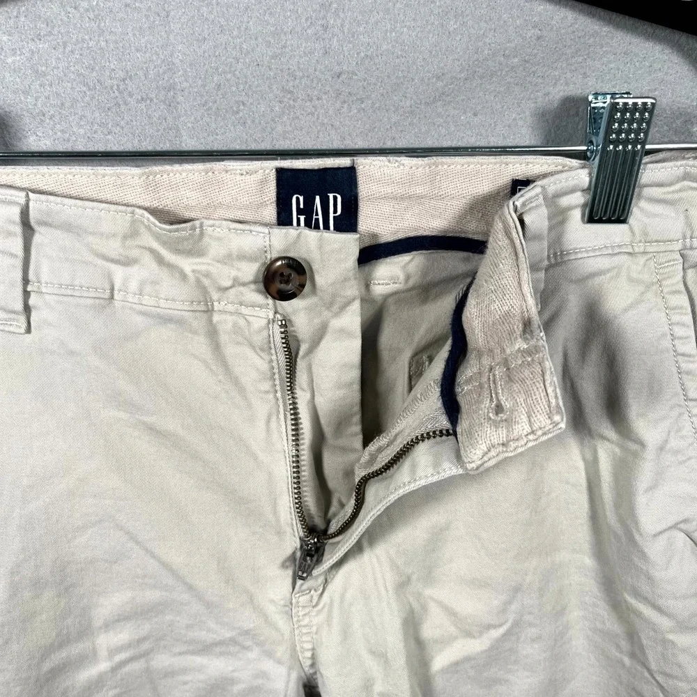 Gap Chino Pants Mens 31W White Slash Pockets Relaxed‎ Fit Outdoor Straight Leg